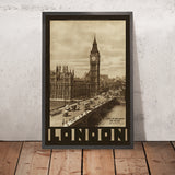 Affiche de voyage de Londres : Houses of Parliament et Big Ben par Dixon Scott 