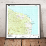 Map of Hana, Hawaii by USGS, 1992 – Hana Bay, Hamoa Beach & Kipahulu