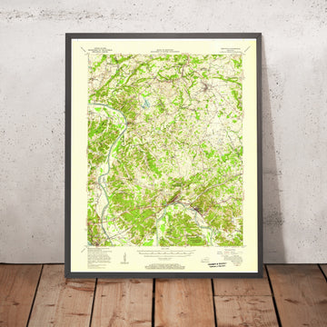 Old Map of Grand Rivers, Kentucky by USGS, 1955 – Eddyville, Kentucky Lake & Lake Barkley