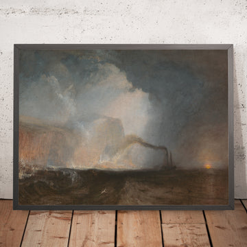 Une image encadrée de Staffa, Fingal’s Cave par Turner, 1831