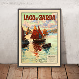 Lake Garda Travel Poster by Elio Ximenes