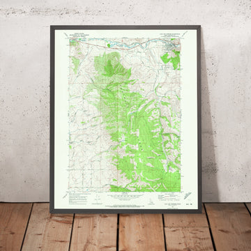 Old Map of Lava Hot Springs, Idaho by USGS, 1968 – Portneuf River & Bannock Peak