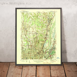 Old Map of West Hartford, Connecticut by USGS, 1945 – Hartford, Bloomfield & Connecticut River
