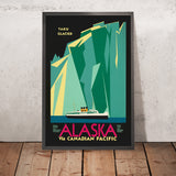 Alaska Travel Poster: Alaska via Canadian Pacific, Taku Glacier by Canadian Pacific