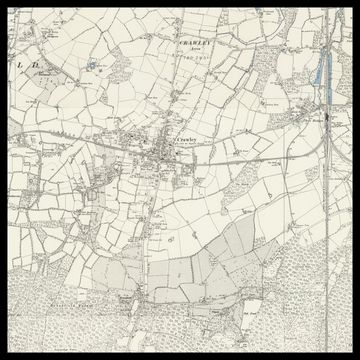 An old Ordnance Survey map of Crawley