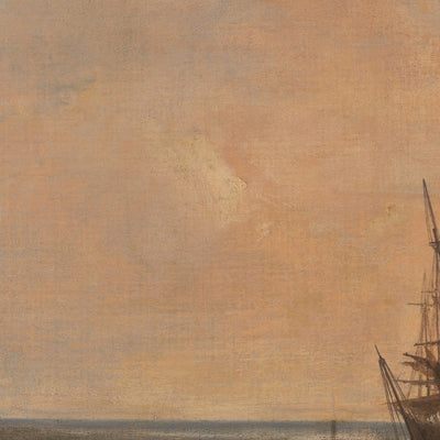 Harlech Castle, from Tygwyn Ferry, Summer’s Evening Twilight by Turner, 1799