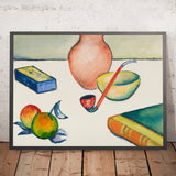 Still Life with Pipe and Apples by August Macke, 1911