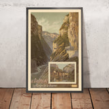 Affiche de voyage du Dauphiné : Les Gorges de la Bourne par F. Hugo d’Alési, 1898 