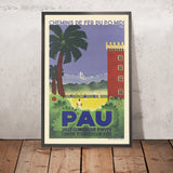 Pau Travel Poster: Ville climatique d’hier, centre touristique d’été by Ribes, 1935