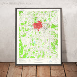 Old Map of Starkville, Mississippi by USGS, 1965 – Mississippi State University & Oktibbeha County