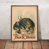 Vintage Bock Beer Poster by Rode & Brand, 1894
