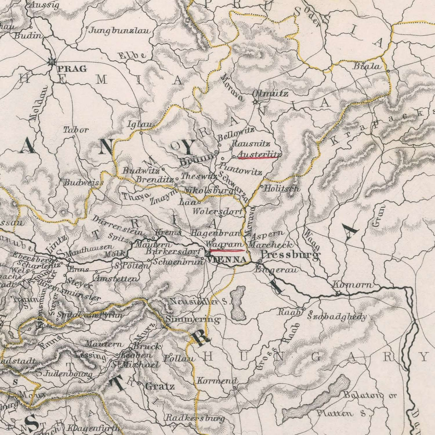 Old Map of Napoleon's Campaigns in Italy, Switzerland and Germany, 1796