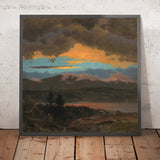 Sunset across the Hudson Valley, New York by Frederic Edwin Church, 1870