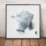 France Topographic 3D Relief Map