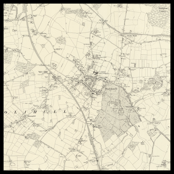 An old Ordnance Survey map of Solihull