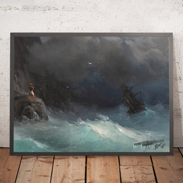 A framed image of Clouds by Ivan Konstantinovich Aivazovsky, 1865