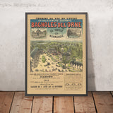 Affiche de voyage Bagnoles-de-l’Orne : La Suisse en Normandie par Imp. Camis, 1892 