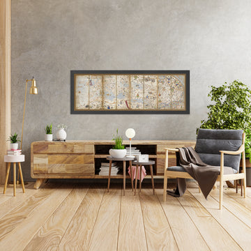 Old "Catalan Atlas" Portolan Map by Cresques, 1375: Medieval Jerusalem, Mali gold, Golden Horde, Silk Road