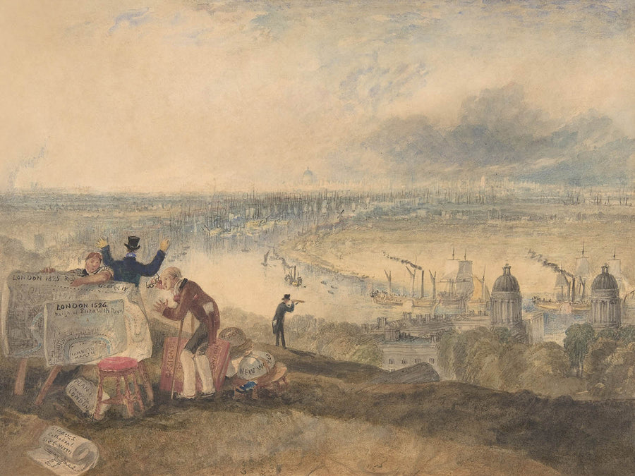 Vue de Londres depuis Greenwich par Turner, 1825 