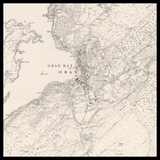 Mapa antiguo personalizado de Oban 