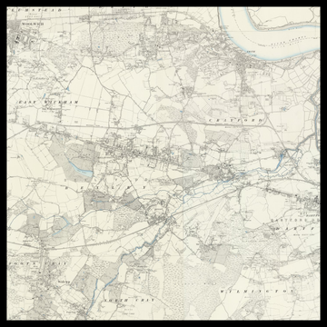 Un antiguo mapa del Ordnance Survey del distrito de Bexley