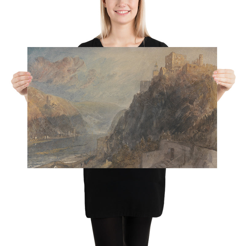 Rheinfels che guarda Katz e Gourhausen di Turner, 1817 