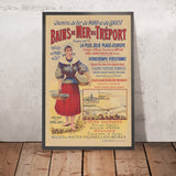 Póster de viaje de Le Tréport: Chemins de Fer du Nord et de l’Ouest de Imp. Charles Verneau 