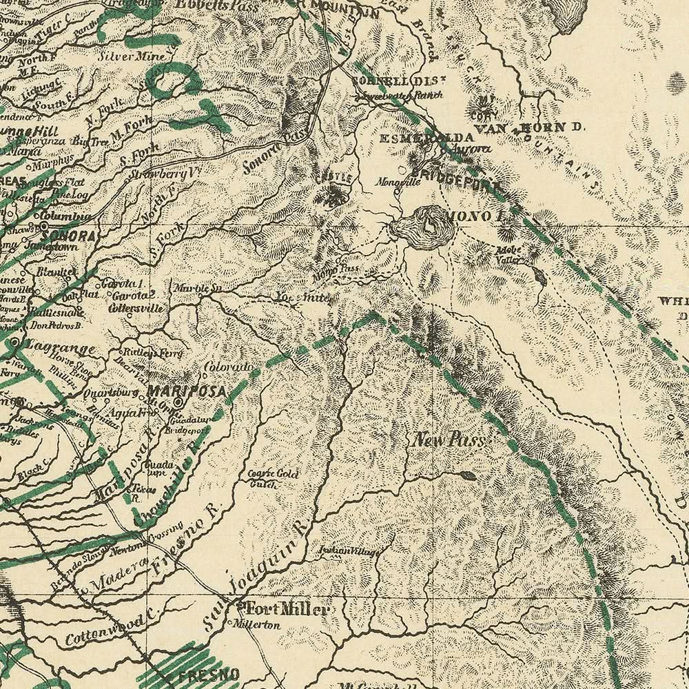 Mapa antiguo de California, 1880: San Francisco, Los Ángeles, Sonoma, viñedos, filoxera