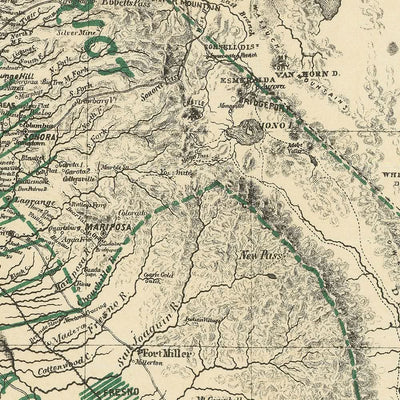 Mapa antiguo de California, 1880: San Francisco, Los Ángeles, Sonoma, viñedos, filoxera