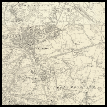 Eine alte Ordnance-Survey-Karte von Bloxwich