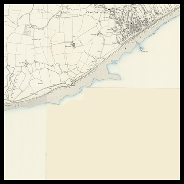 Una vecchia mappa Ordnance Survey di Clacton-on-Sea