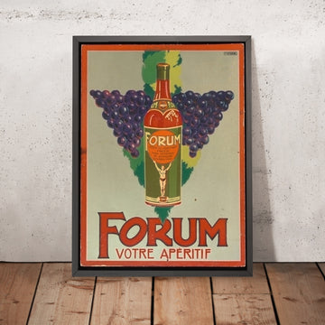 A framed image of Forum Vintage Aperitif Poster, 1925