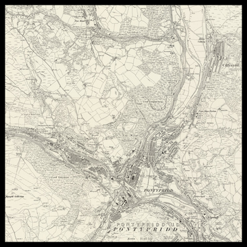 An old Ordnance Survey map of Pontypridd