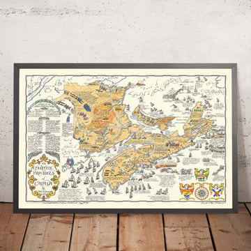 Ancienne carte du Nouveau-Brunswick, de la Nouvelle-Écosse et de l&