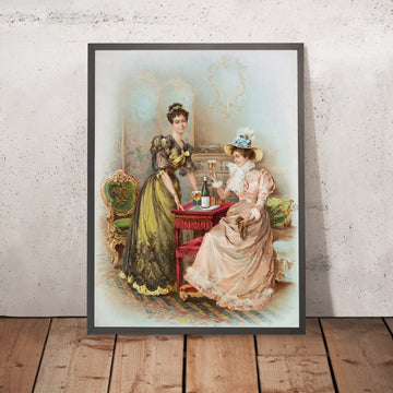 A framed image of Vintage Drinks Advertising Poster, 1898