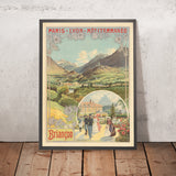 Briançon Reiseplakat: Paris-Lyon-Méditerranée von Louis Trinquier-Trianon, 1901 
