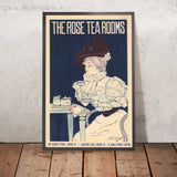 The Rose Tea Rooms Vintage Tea Poster by Ferdinand Misti-Mifliez, 1900