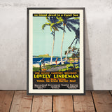 Poster di viaggio dell'isola di Lindeman, Australia: Deliziosa Lindeman 