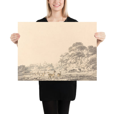 Windsor Castle und Park mit Rehen von Turner, 1800 