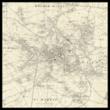 Mappa antica personalizzata di Hereford 