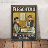 Fleschtau Vintage Advertising Poster by Romeo Dumoulin, 1923