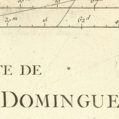 Old Nautical Map of the Caribbean, 1750: Santo Domingo, Haiti, Jamaica, Puerto Rico, Turks & Caicos