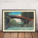 Kamibashi Bridge at Nikko (Sacred Bridge) by Hasui Kawase 1935