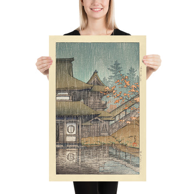 Yamadera Temple on a Rainy Day in Sendai by Hasui Kawase, 1935