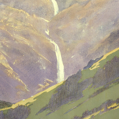Adelboden Travel Poster: Berner Oberland, 1400m by Carlo Pellegrini, 1910
