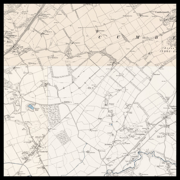 Une ancienne carte Ordnance Survey de Cumbernauld