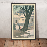 Lingering Snow at Hikone Castle by Hasui Kawase, 1935