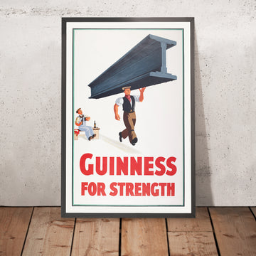A framed image of Guinness for Strength by John Gilroy, 1934