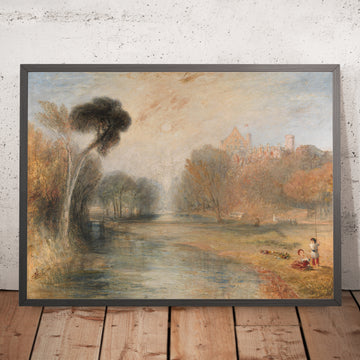 A framed image of Schloss Rosenau, Coburg by Turner, 1841