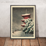 Templo Kiyomizu de Yasugi en Izumo por Hasui Kawase 1935 